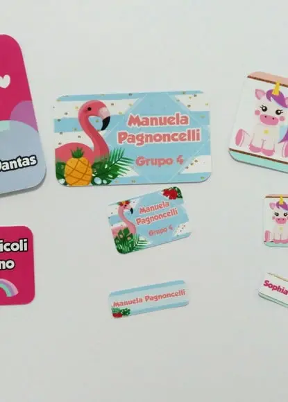 Etiqueta Escolar - Flamingo