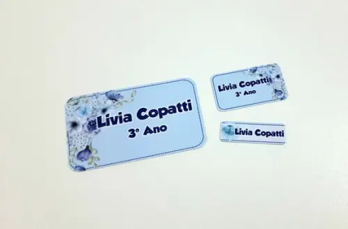 Etiqueta Escolar - Floral