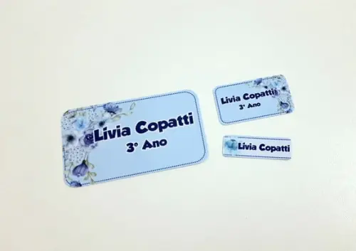 Etiqueta Escolar - Floral