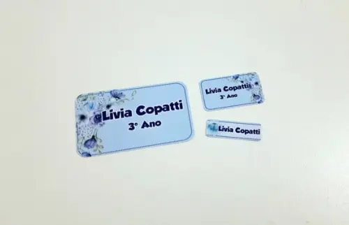 Etiqueta Escolar - Floral