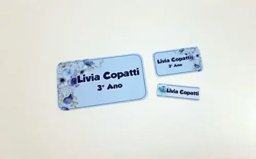 Etiqueta Escolar - Floral