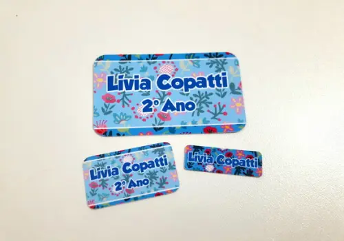 Etiqueta Escolar - Floral