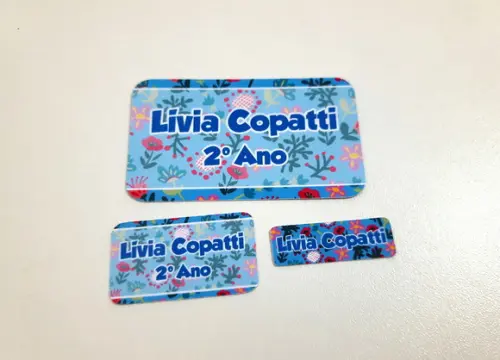Etiqueta Escolar - Floral
