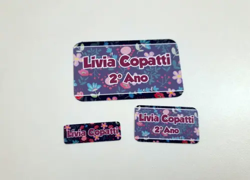 Etiqueta Escolar - Floral
