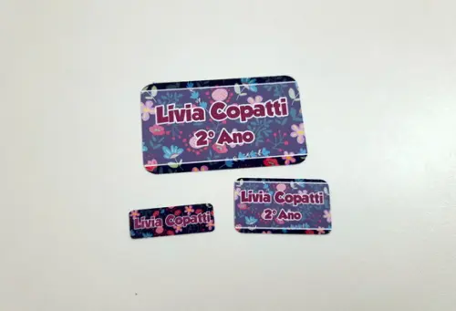 Etiqueta Escolar - Floral