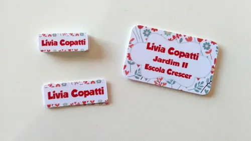 Etiqueta Escolar - Floral