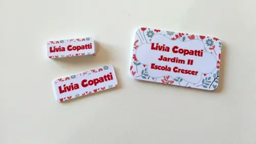 Etiqueta Escolar - Floral