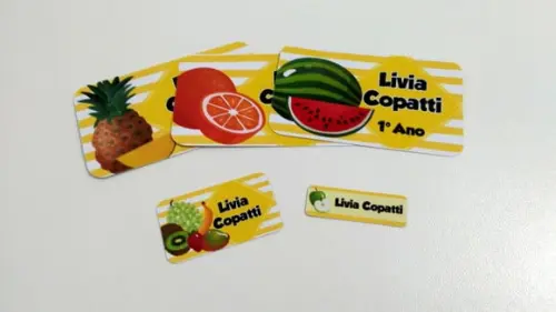 Etiqueta Escolar - Frutas/quitandinha