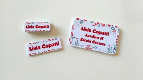 Etiqueta Escolar - Floral