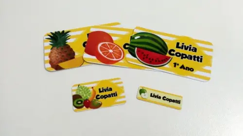Etiqueta Escolar - Frutas/quitandinha