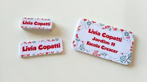 Etiqueta Escolar - Floral