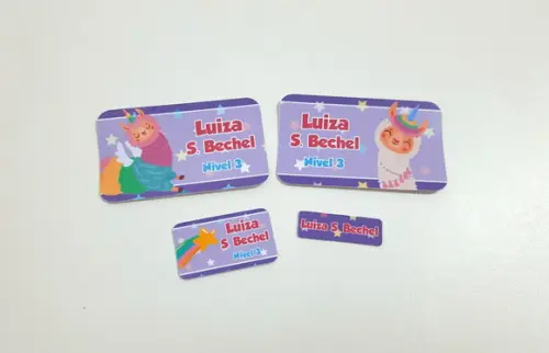 Etiqueta Escolar - Lhama
