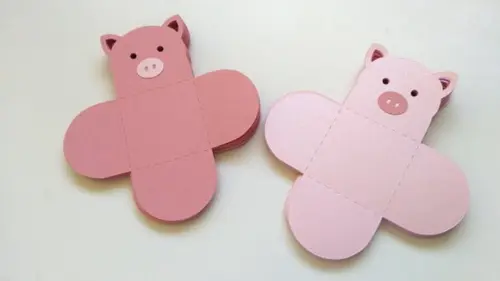 Forminha Porquinho em Scrap