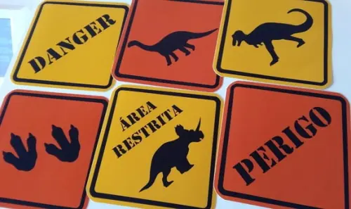 Frete Grátis: Placas Decorativas - Dinossauros