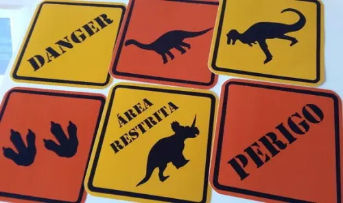 Frete Grátis: Placas Decorativas - Dinossauros