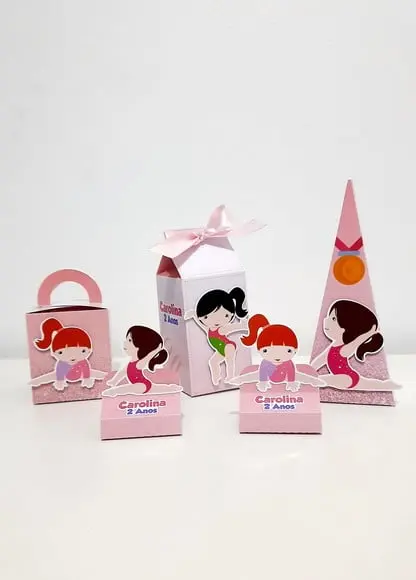 Kit 40 Caixas Lembrancinha - Ginástica Ritmica