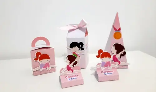 Kit 40 Caixas Lembrancinha - Ginástica Ritmica