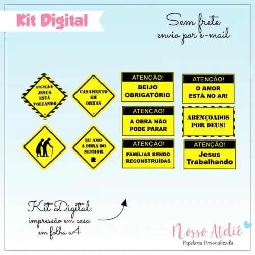 Kit Digital - Placas Igreja - Evento Casais