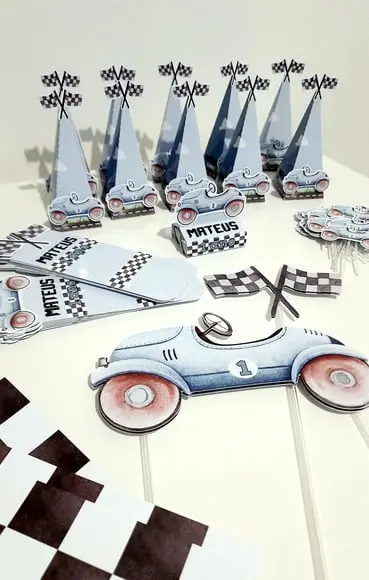 Kit Festa Carro Vintage - 42 Itens