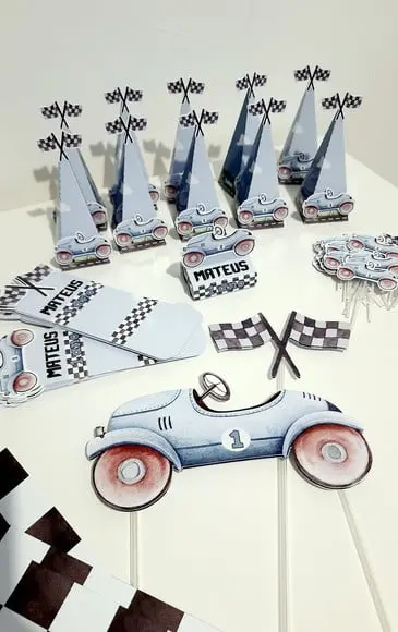 Kit Festa Carro Vintage - 42 Itens