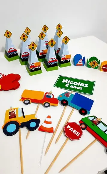 Kit Festa Personalizado - Meios de Transporte