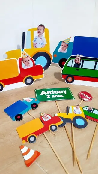 Kit Festa Personalizado - Meios de Transporte
