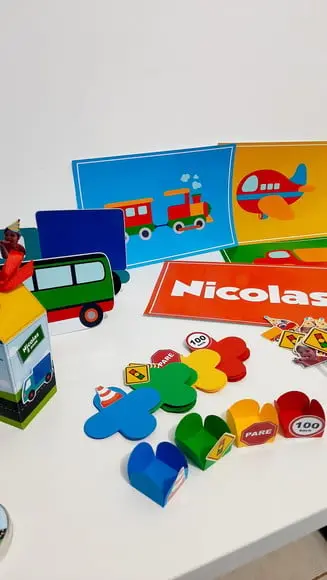 Kit Festa Personalizado - Meios de Transporte