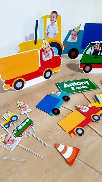 Kit Festa Personalizado - Meios de Transporte