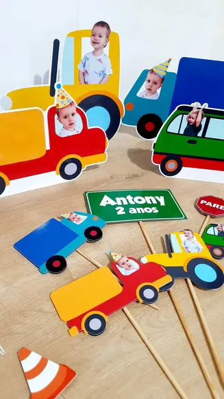Kit Festa Personalizado - Meios de Transporte
