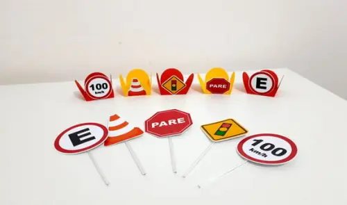 Kit Forminha e Topper - Meios de Transporte