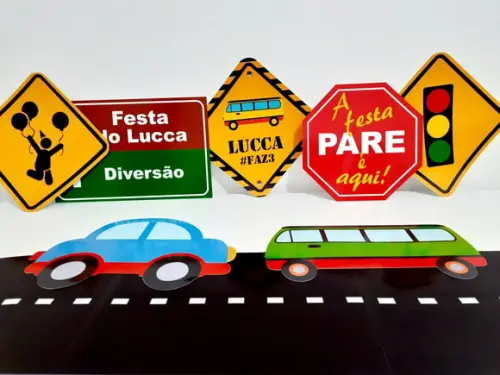 Kit Placas Decorativas - Meios de Transportes