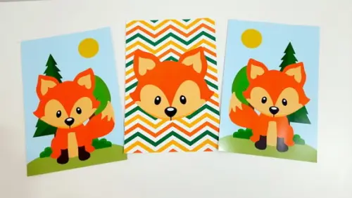 Kit Placas Decorativas - Raposa