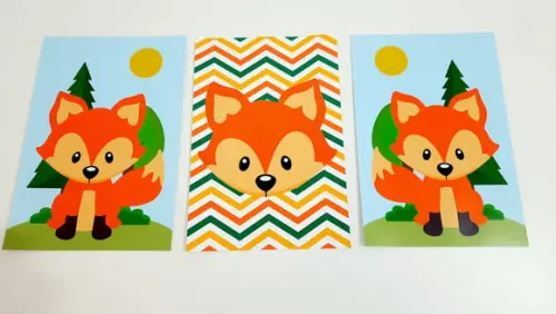 Kit Placas Decorativas - Raposa