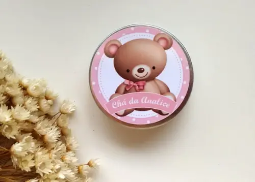 Latinha Chá de Bebê - Ursinha