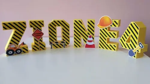 Letra 3d - Construção