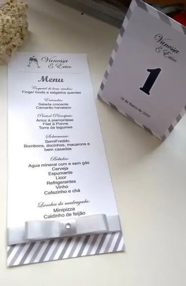 Menu Casamento