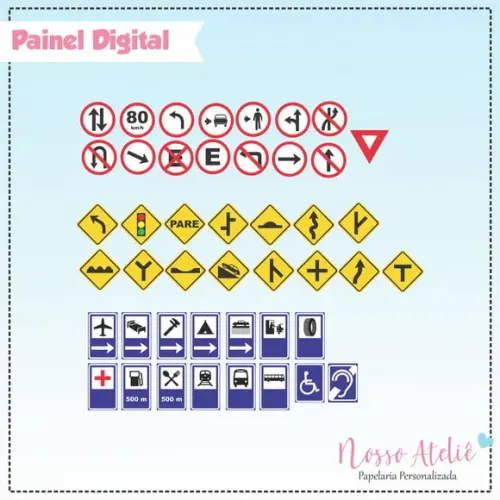 Painel Digital - Placas de Trânsito