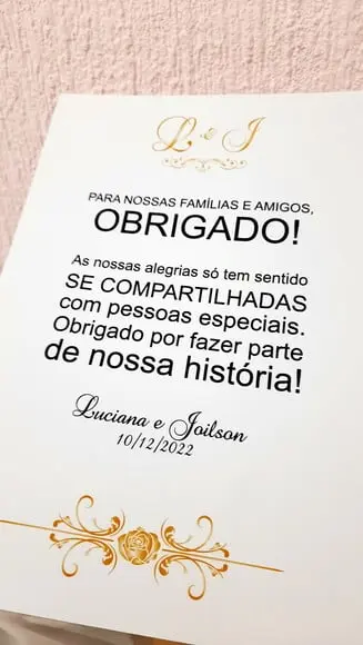 Placa Agradecimento