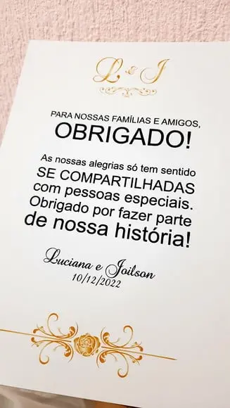 Placa Agradecimento