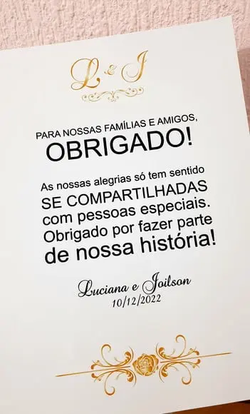 Placa Agradecimento