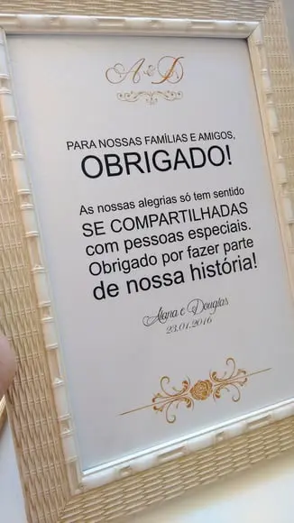 Placa Agradecimento