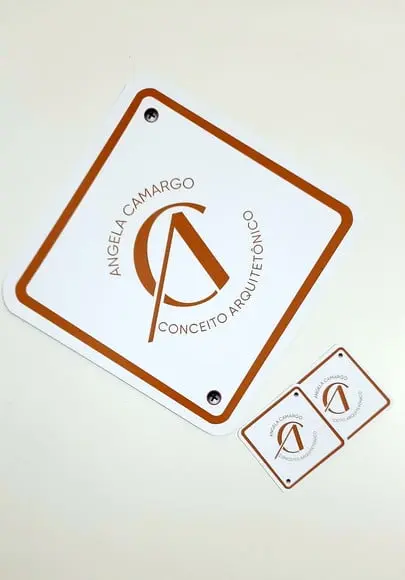 Placa Decorativa com Logo - Arquitetura