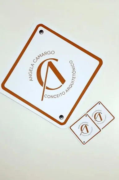 Placa Decorativa com Logo - Arquitetura