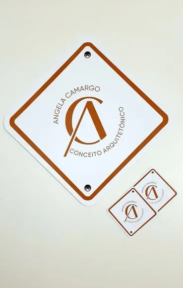 Placa Decorativa com Logo - Arquitetura