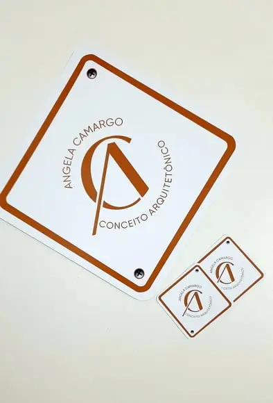 Placa Decorativa com Logo - Arquitetura