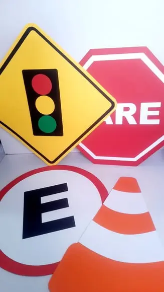 Placa Decorativa Scrap 30 cm - Placas de Trânsito