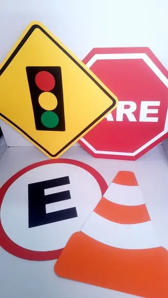 Placa Decorativa Scrap 30 cm - Placas de Trânsito