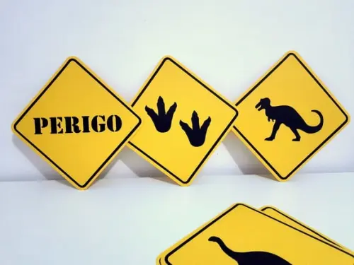 Placa Decorativa Scrap 38 cm - Dinossauro