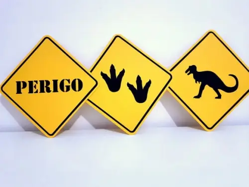 Placa Decorativa Scrap 38 cm - Dinossauro