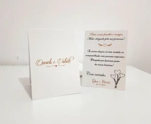 Placa para mesa - Casamento